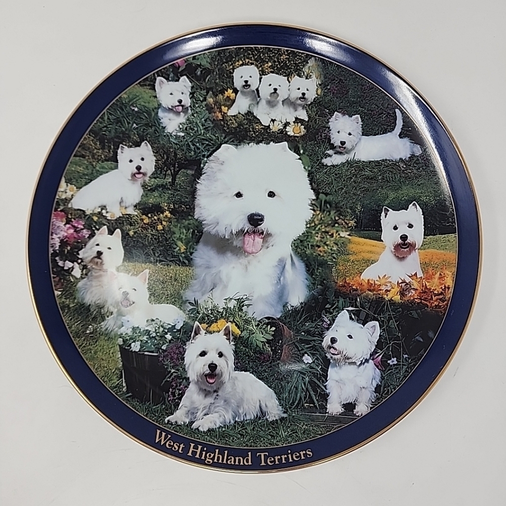 Danbury Mint‎ West Highland Terriers 12" Collector Plate A748 Westie Dogs